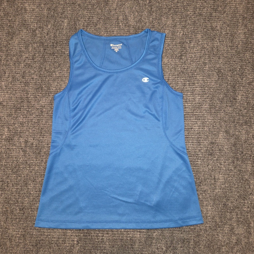 Champion Double Dry Athletic Tank Top Blue Sleeveless Activewear‎ Womens Medium